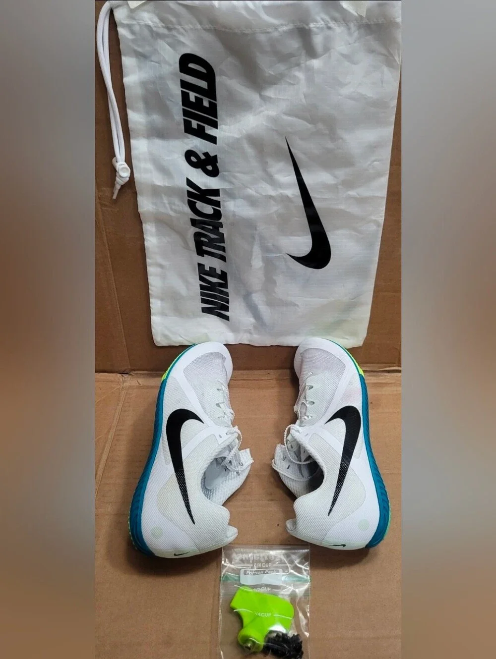 Nike Zoom Rival Multi Track Spike White/Black/Green Men Size 13 NEW